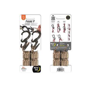 NITEIZE FIGURE 9 CARABINER ROPE TIGHTENER - SMALL - 2 PACK WITH ROPE