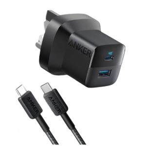 ANKER 323 CHARGER WITH CABLE (33W. 3FT)